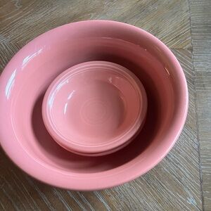Fiesta Ware Rose Pink Bowl and Fruit Bowls